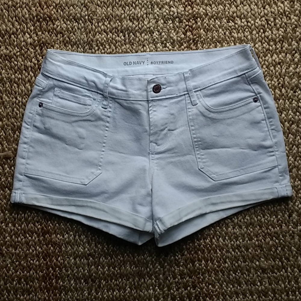 White Denim Shorts